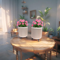 Modern Ribbed Planter Pot – Raised Design