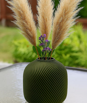 Textured Spiral Vase - Boho Style