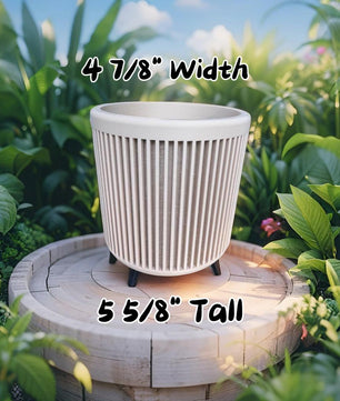 Modern Ribbed Planter Pot – Raised Design