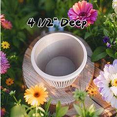 Modern Ribbed Planter Pot – Raised Design