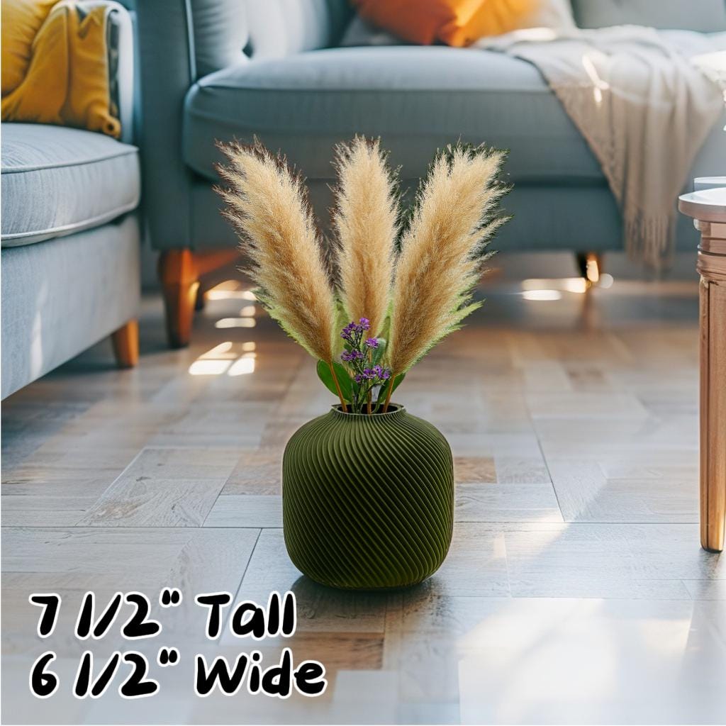 Textured Spiral Vase - Boho Style