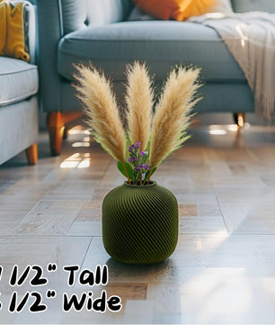 Textured Spiral Vase - Boho Style