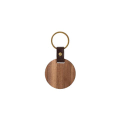 Custom Engraved Wooden & Leather Keychains – Rectangle & Round