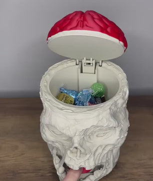Zombie Decorative Container with Brain: Ideal for Horror Fans