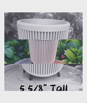 Modern Ribbed Planter Pot – Raised Design